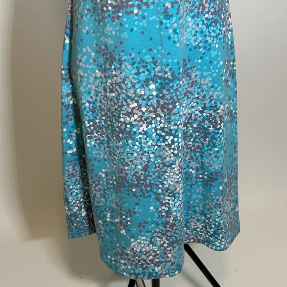 Eddie Bauer Blue Polka Dot Sleeveless Faux Wrap Sun Dress Womens Size Medium M - Picture 3 of 12